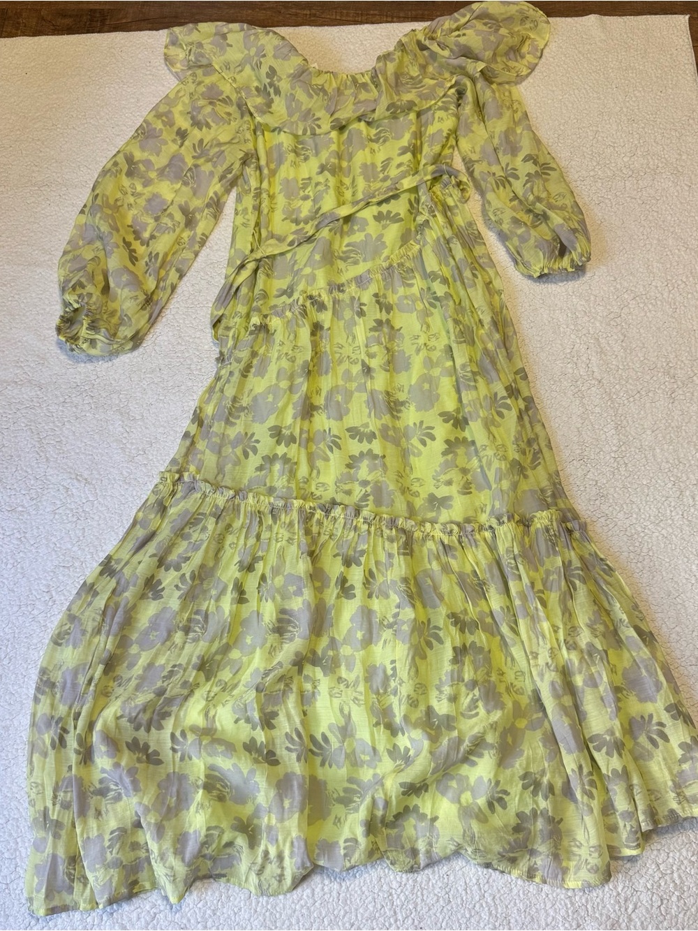 NWT ASTR the label Kaylani Floral Yellow Maxi Dress Off Shoulder Size Medium - Picture 11 of 13